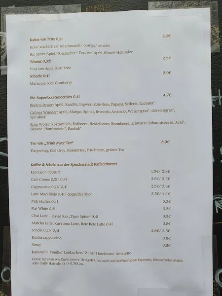menu 1 of Avi - Kaffee & Proviant