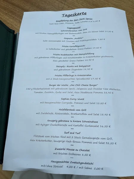 menu 1 of Dicke Sophie