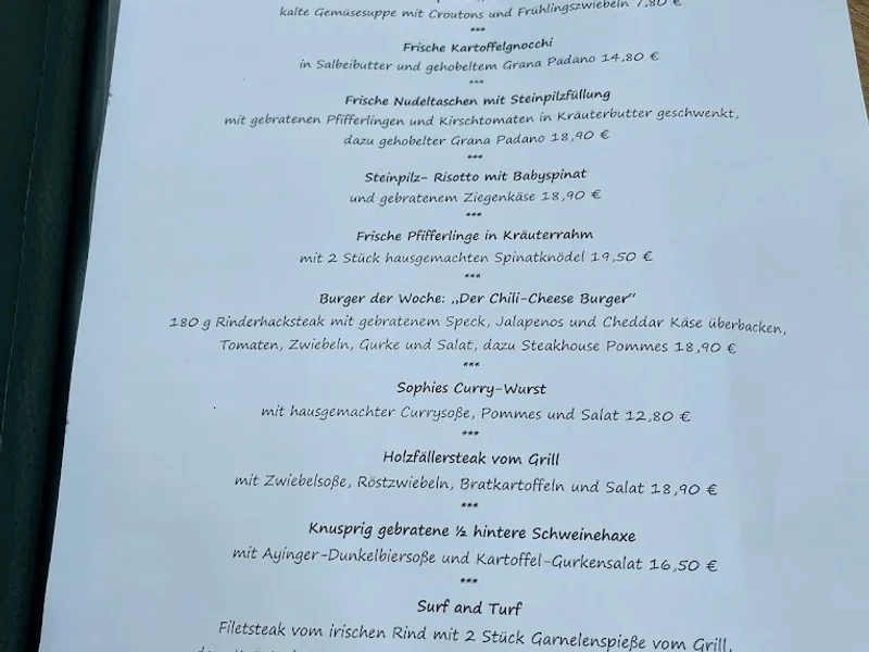 menu 1 of Dicke Sophie