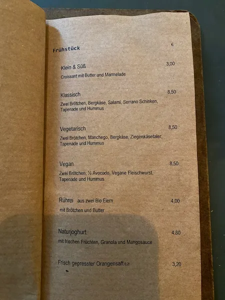 menu 1 of kraweel