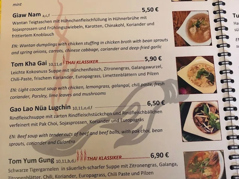 menu 1 of Pad Thai Restaurant