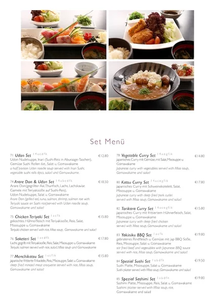 menu 0 of SHOYA am Viktualienmarkt