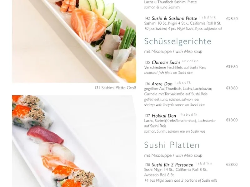 menu 1 of SHOYA am Viktualienmarkt