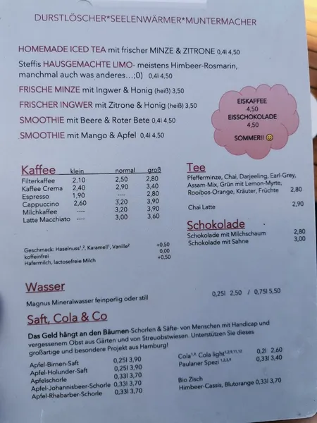 menu 0 of Schönwald’s