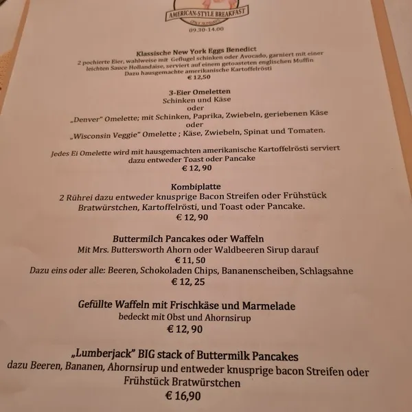 menu 2 of Trattoria Machiavelli