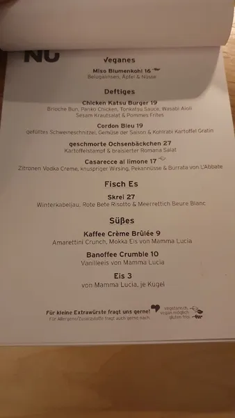 menu 0 of MANO im Engelhof