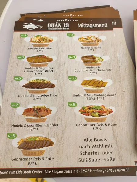 menu 2 of Quan 19 Vietnamesische Hamburg