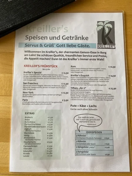 menu 0 of Kreiller´s