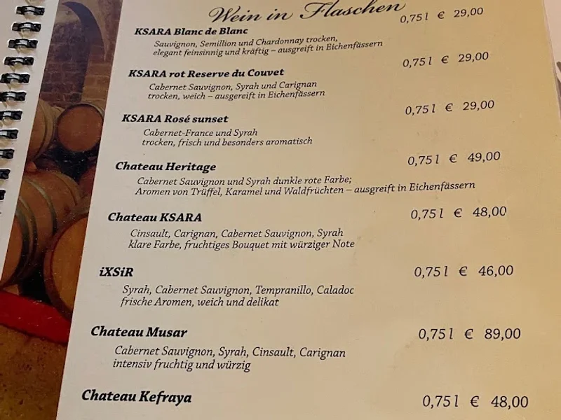 menu 1 of Restaurant Ksara