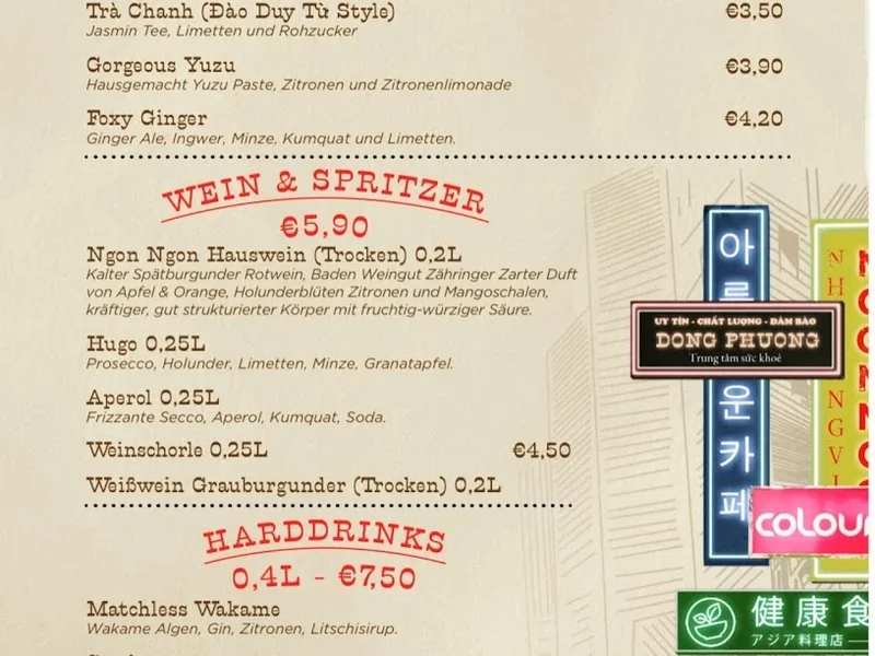 menu 0 of Ngon Ngon 1970s