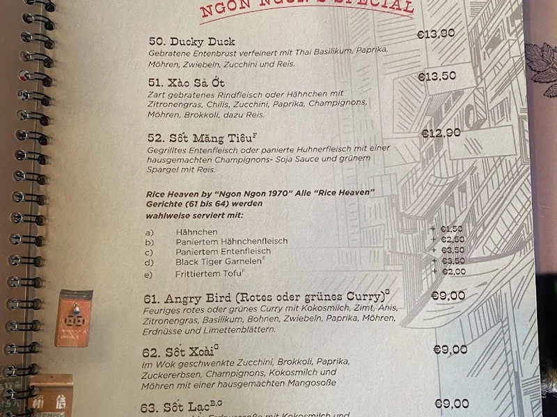 menu 1 of Ngon Ngon 1970s