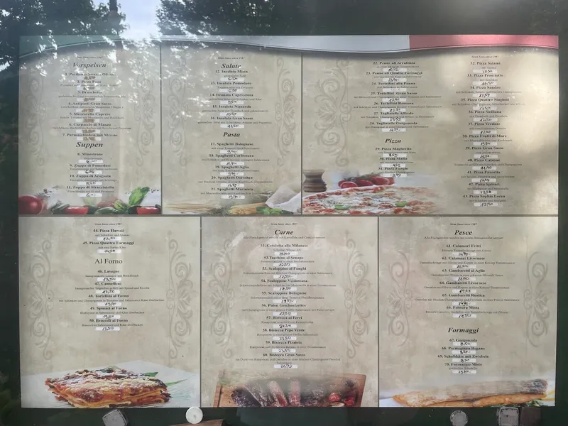 menu 0 of Restaurant Gran Sasso