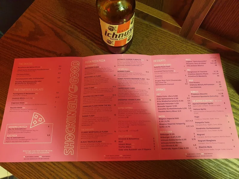 menu 2 of Pizza Electric