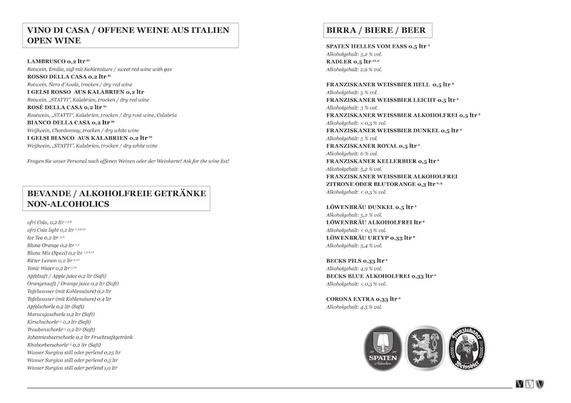 menu 2 of vi vadi RUSTICO