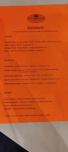 menu 2 of The Gratitude