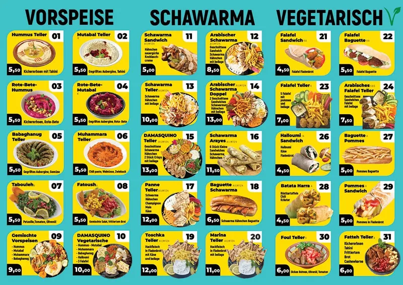 menu 0 of DamasQuino Restaurant
