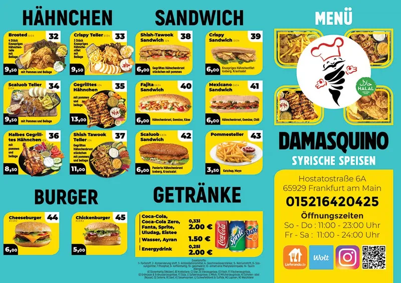 menu 2 of DamasQuino Restaurant