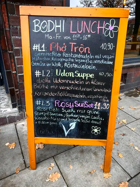 menu 1 of Bodhi - vegan living