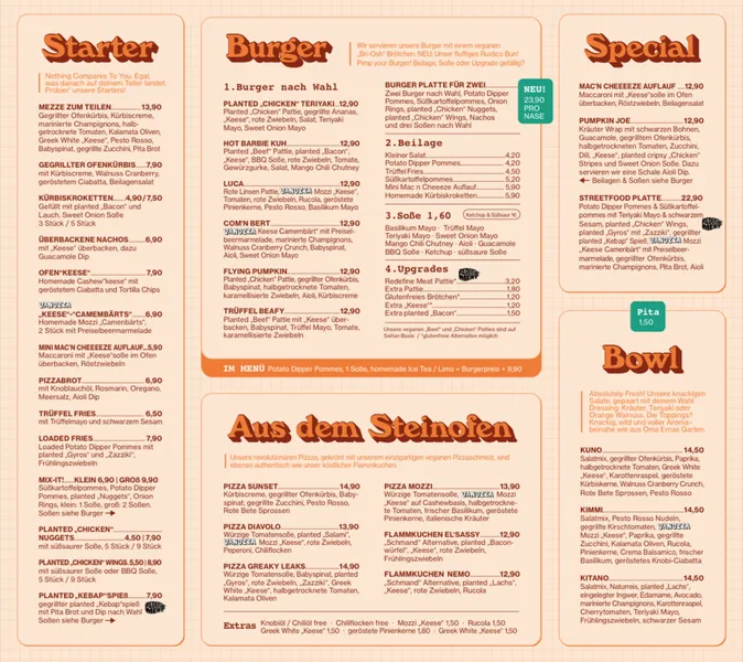 menu 0 of Froindlichst - The Vegan Musketeers