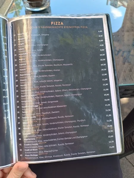 menu 1 of Jaqoub's Steinofenpizza München