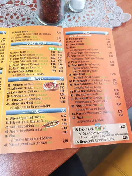 menu 2 of Wilder Mann - Döner Kebab Haus