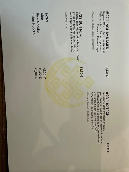 menu 2 of Zen Chay 2 - Asian Vegan Restaurant