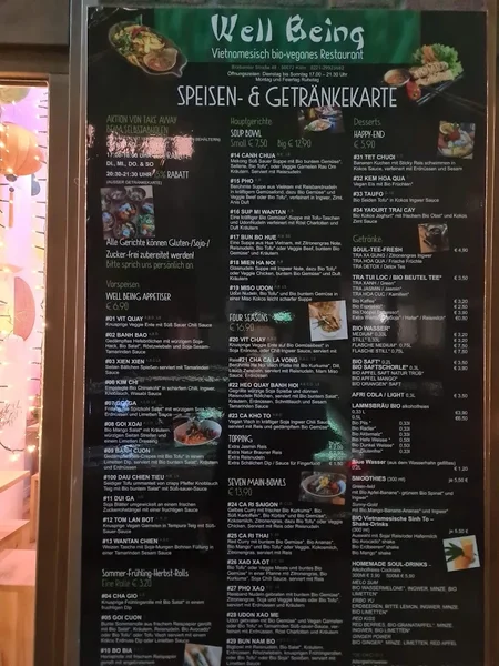 menu 1 of Well Being