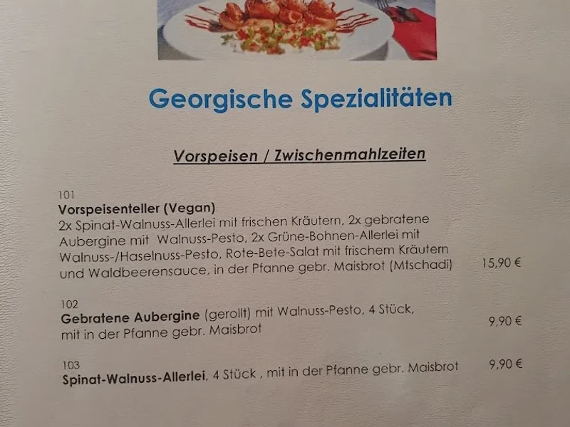 menu 2 of Restaurant & Bistro Kaukasia