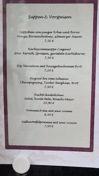 menu 0 of Lulu Lottenstein Restaurant & Bar