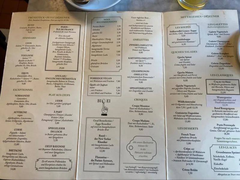 menu 1 of Café Maître