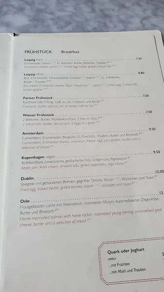 menu 1 of Café Grundmann