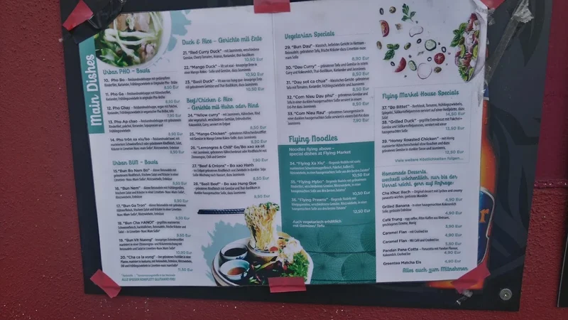 menu 1 of Flying Market