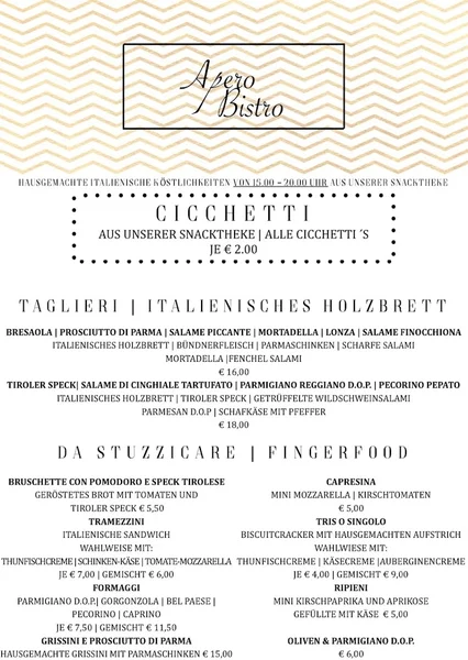 menu 0 of Ristorante Canal Grande