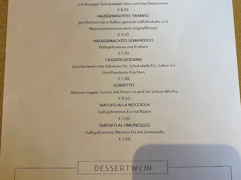 menu 1 of Ristorante Canal Grande