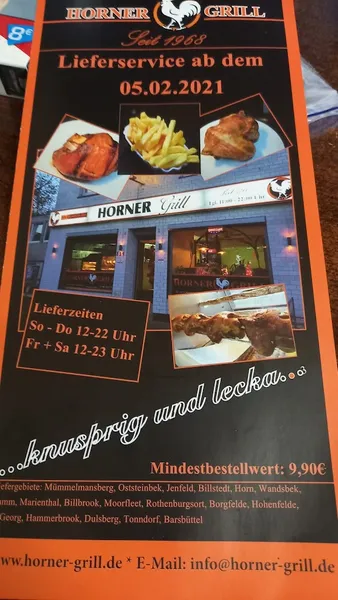 menu 0 of Horner Grill