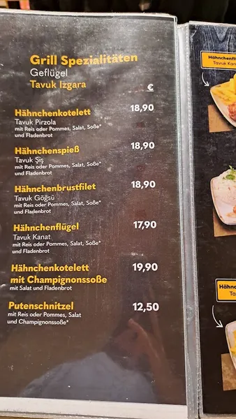 menu 1 of Volkan's Grillhaus Horn