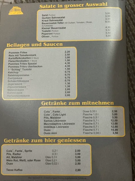 menu 0 of Nikolaus Taverne "Zum Toni"