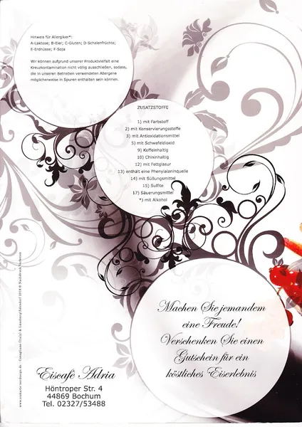 menu 0 of Eiscafé Adria