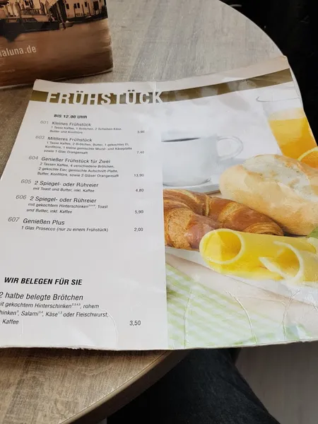 menu 1 of La Luna