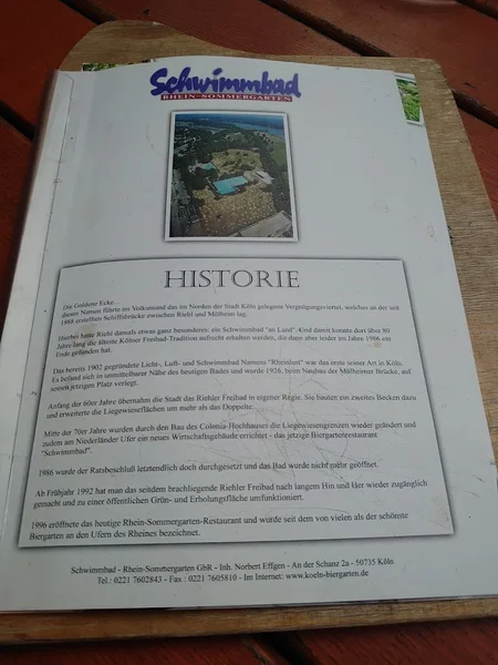 menu 1 of Schwimmbad Rhein-Sommergarten GbR