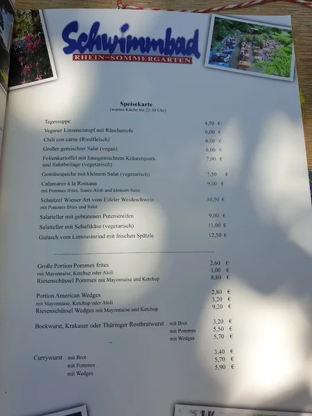 menu 2 of Schwimmbad Rhein-Sommergarten GbR