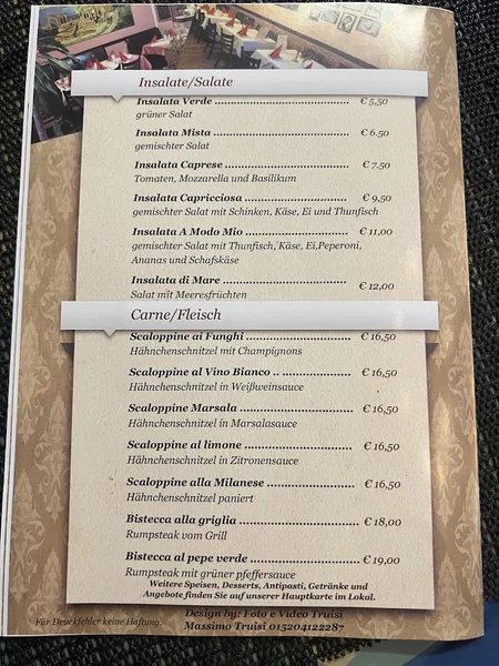 menu 0 of Pizzeria A Modo Mío