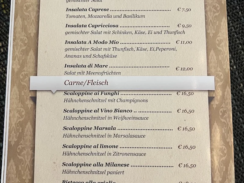 menu 0 of Pizzeria A Modo Mío