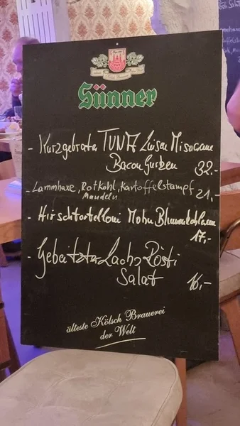 menu 1 of Sünner Stube