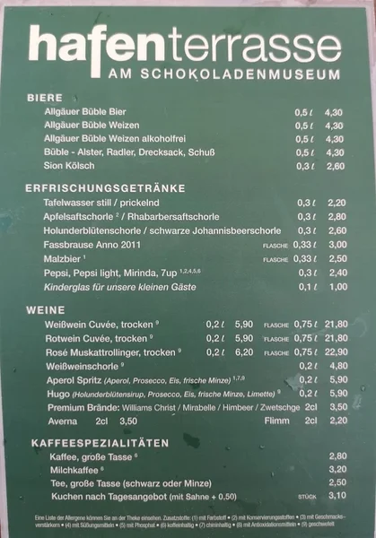 menu 0 of Hafenterrasse am Malakoffturm