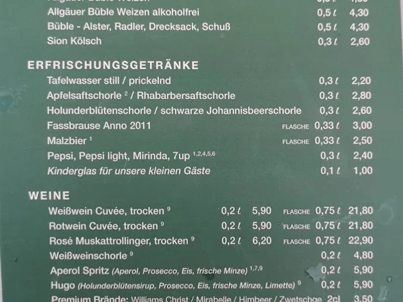 menu 0 of Hafenterrasse am Malakoffturm
