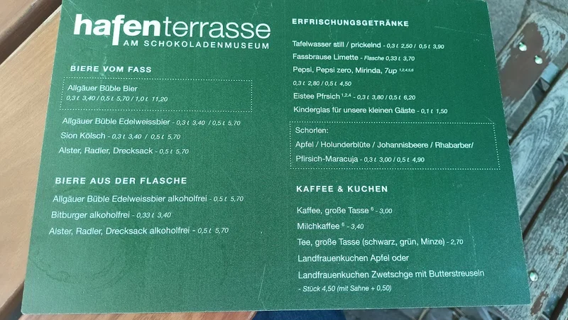 menu 1 of Hafenterrasse am Malakoffturm