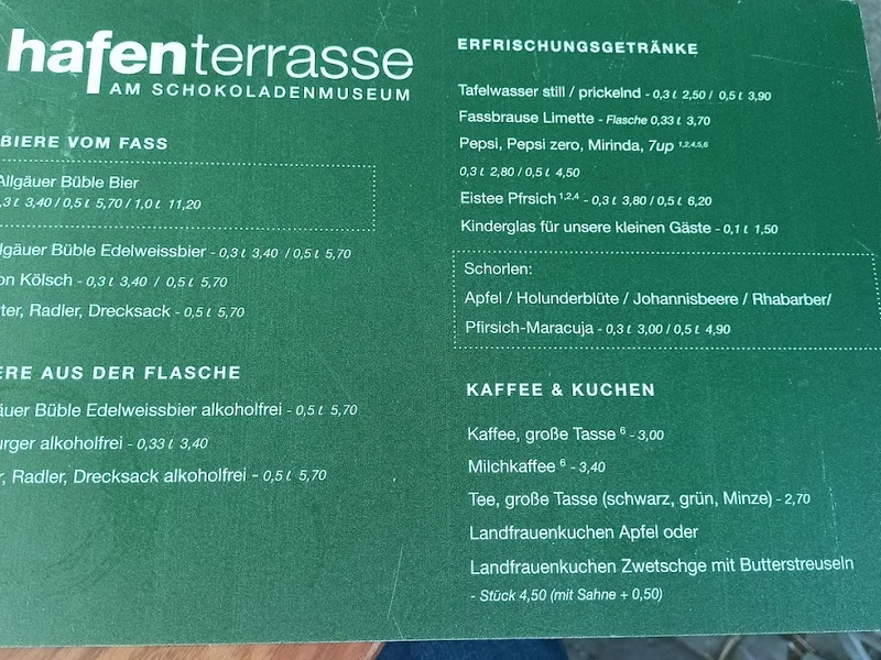 menu 1 of Hafenterrasse am Malakoffturm