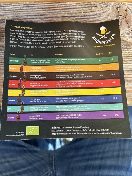 menu 1 of Biergarten Rhönpiraten