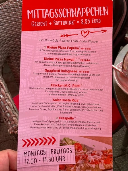 menu 0 of Café Extrablatt Wuppertal